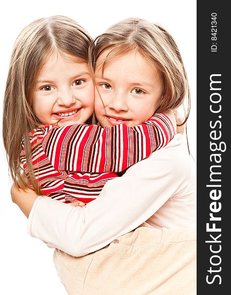 Studio photo of little girls