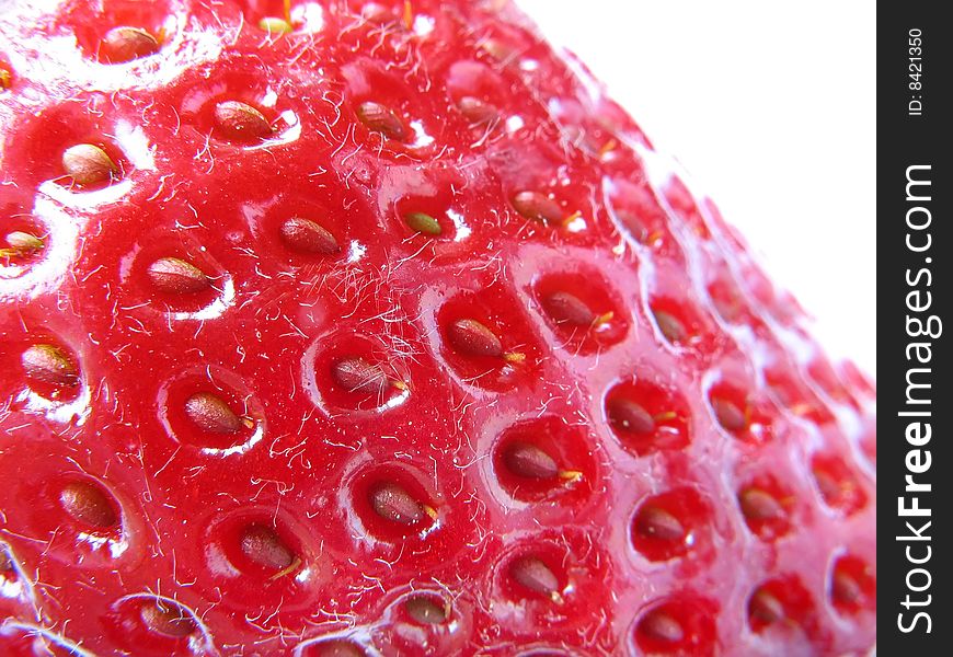 The increased large berry of a strawberry. The increased large berry of a strawberry