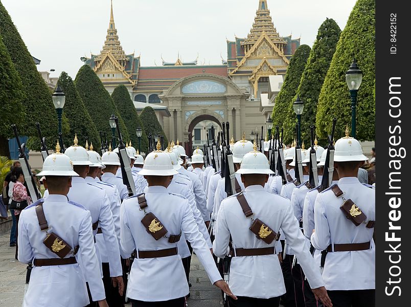Changing of the guards, Royal Palace Thailand