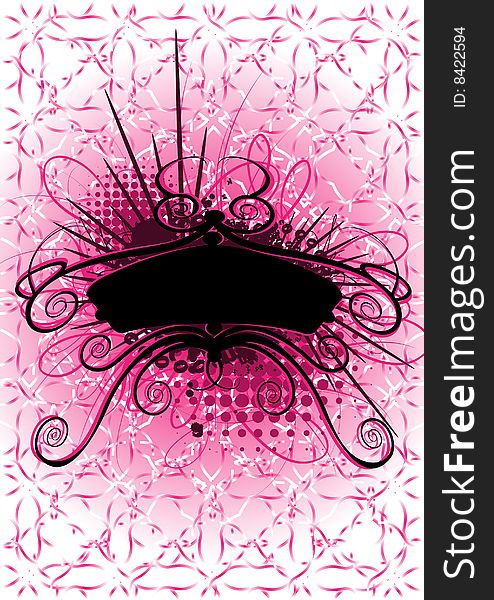 Abstract ornate vector banner for your text. Abstract ornate vector banner for your text