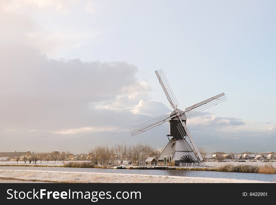 Windmill On A Wintermorning