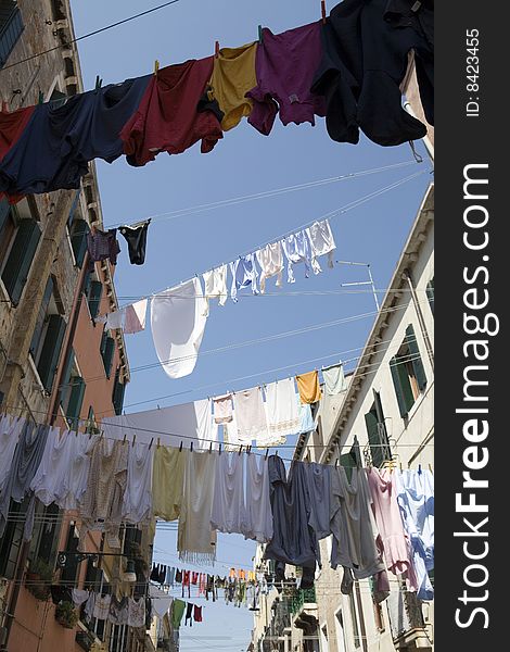 Image of washday in  Venice italy. Image of washday in  Venice italy.