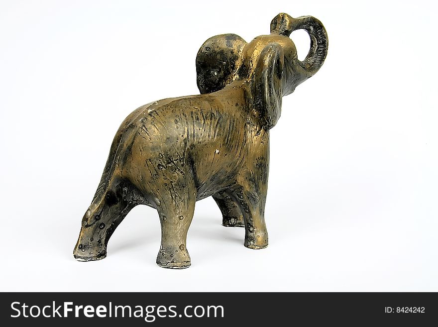 Elephant figurine made from metal