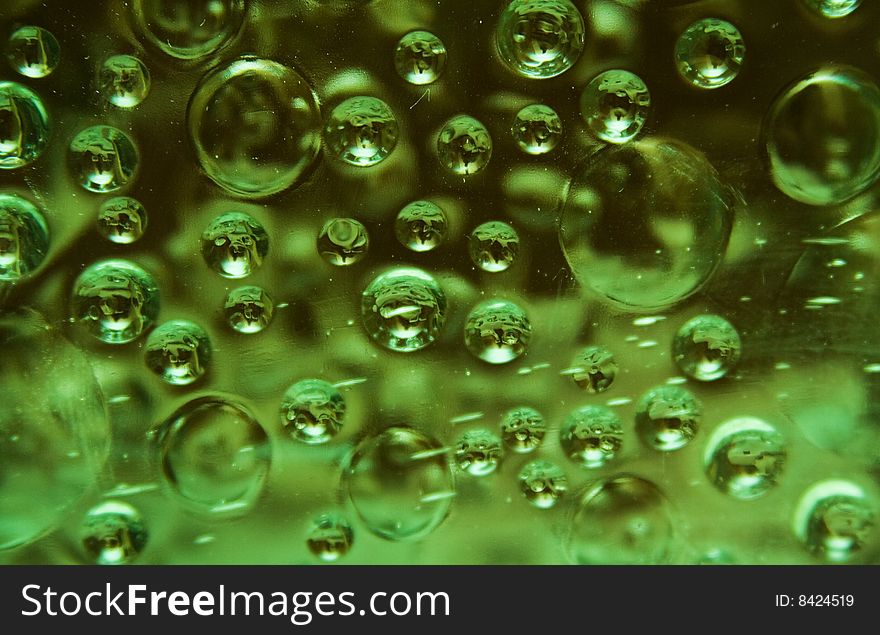 Crystal clear abstract water bubble