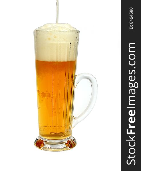Beer mug objects on white