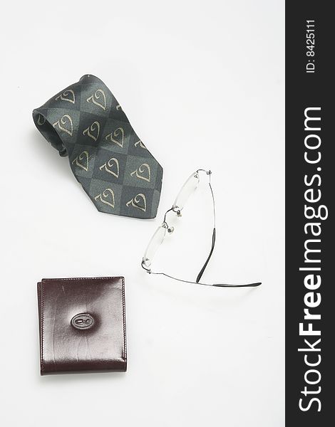Tie, Glasses, Wallet