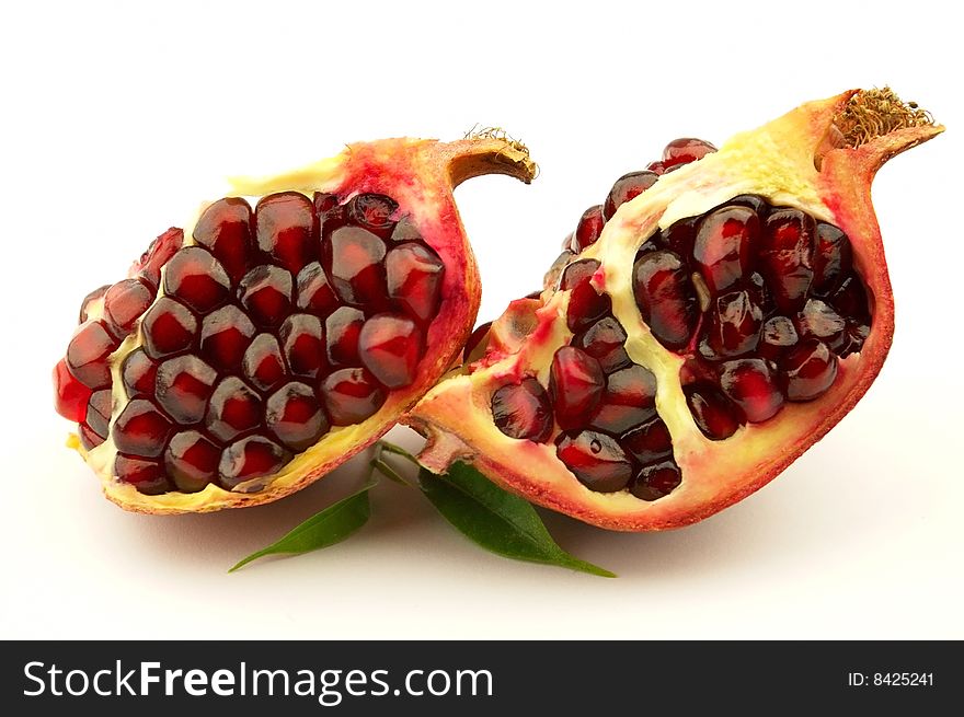 Pomegranate  on a white background