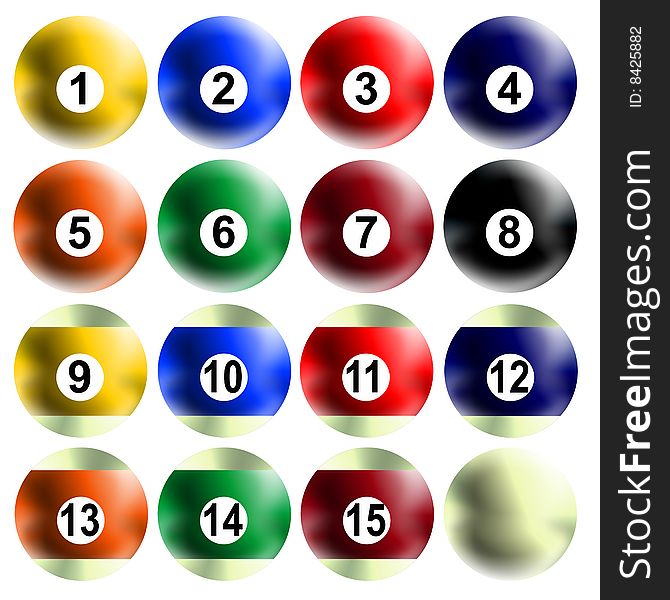 A set of billiard balls