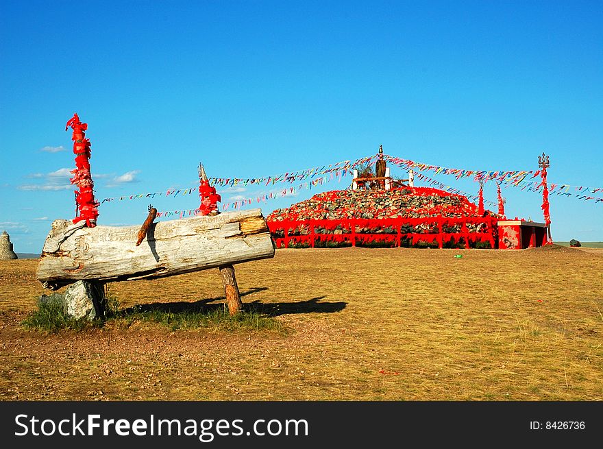 National meeting ground building on the grassland of the Inner Mongol --aobao