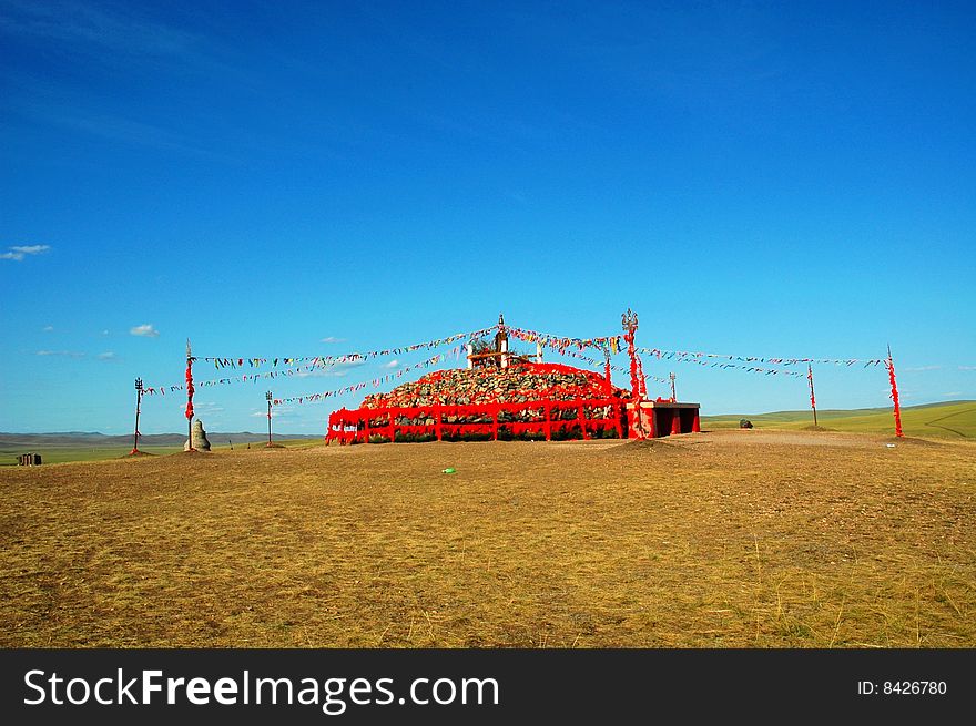 National meeting ground building on the grassland of the Inner Mongol --aobao