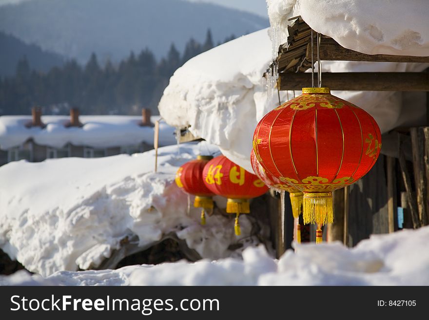 Red lanterns in spring new year