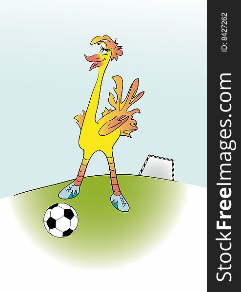 Ostrich football player