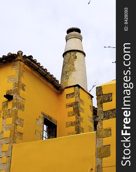 Old venetian chimney in canea, crete