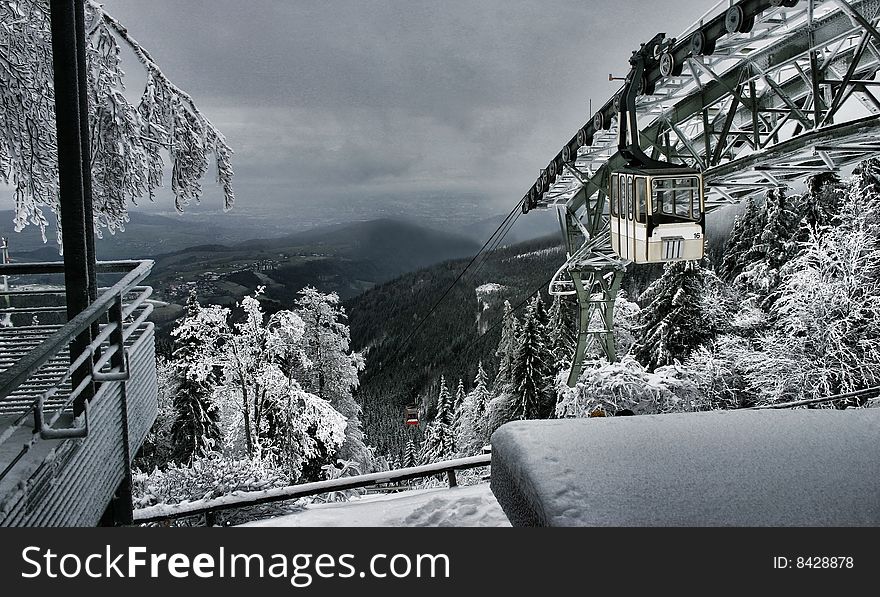 Ski lift in the Black forest, Germany