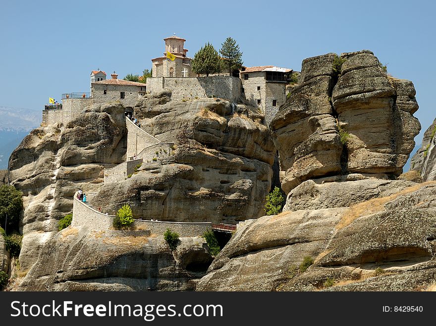 One of the famous Meteora monasteries in Greece. One of the famous Meteora monasteries in Greece