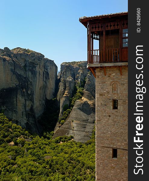 One of the famous Meteora monasteries in Greece. One of the famous Meteora monasteries in Greece