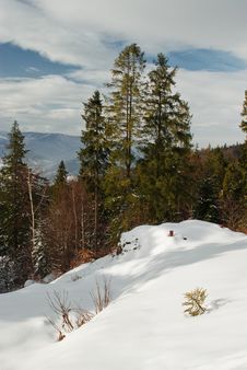 A Winter In Beskidy Mountains Royalty Free Stock Photography A Winter In Beskidy Mountains Royalty Free Stock Photography