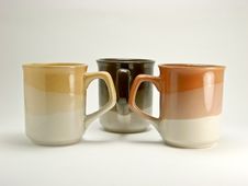 Three Empty Cups Stock Images