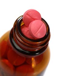 Medicine Pills In A Bottle Royalty Free Stock Photos