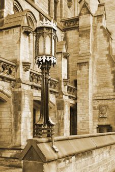 Gothic Lamp And Building Stock Photography Gothic Lamp And Building Stock Photography