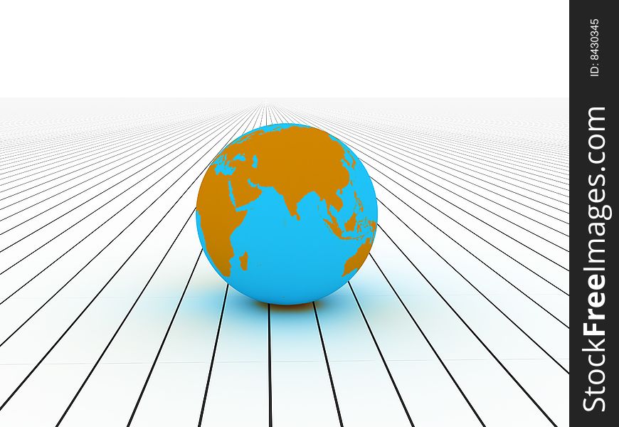 3D generated image.Globe of earth.