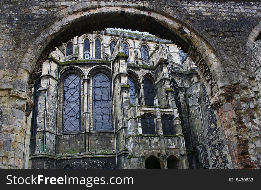 Ancient ruins of a church in England