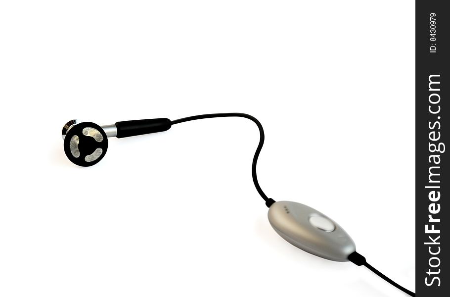 Earphone on white background with clipping path. Earphone on white background with clipping path.