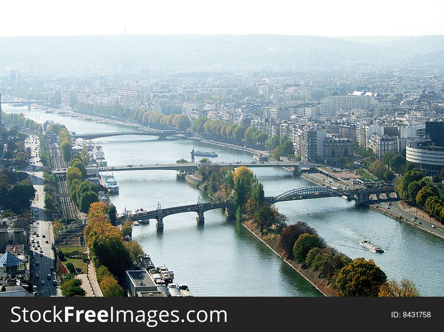 Paris panorama seen from Tour Eiffel. Paris panorama seen from Tour Eiffel