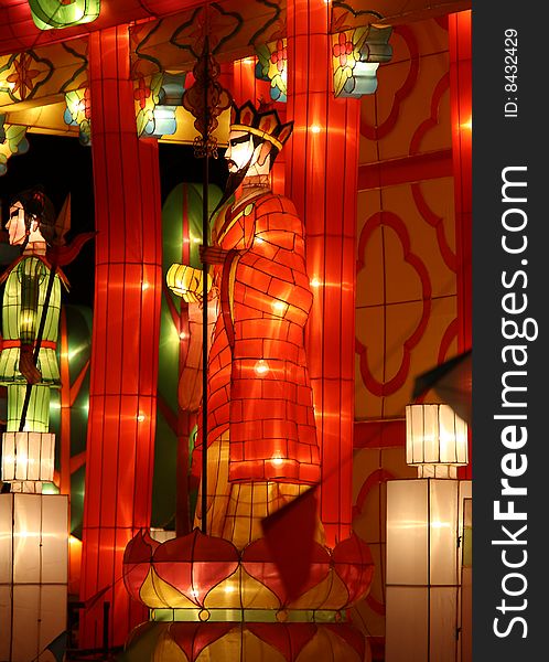 The festival lanterns are exhibited during the Chinese New Year(Spring Festival) and Lantern Festival. The festival lanterns are exhibited during the Chinese New Year(Spring Festival) and Lantern Festival.