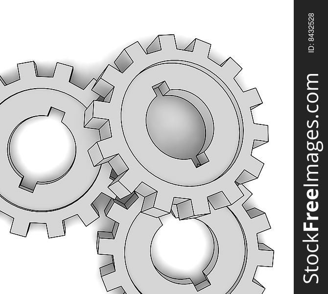 Cogwheels - business network (isolated illustration)