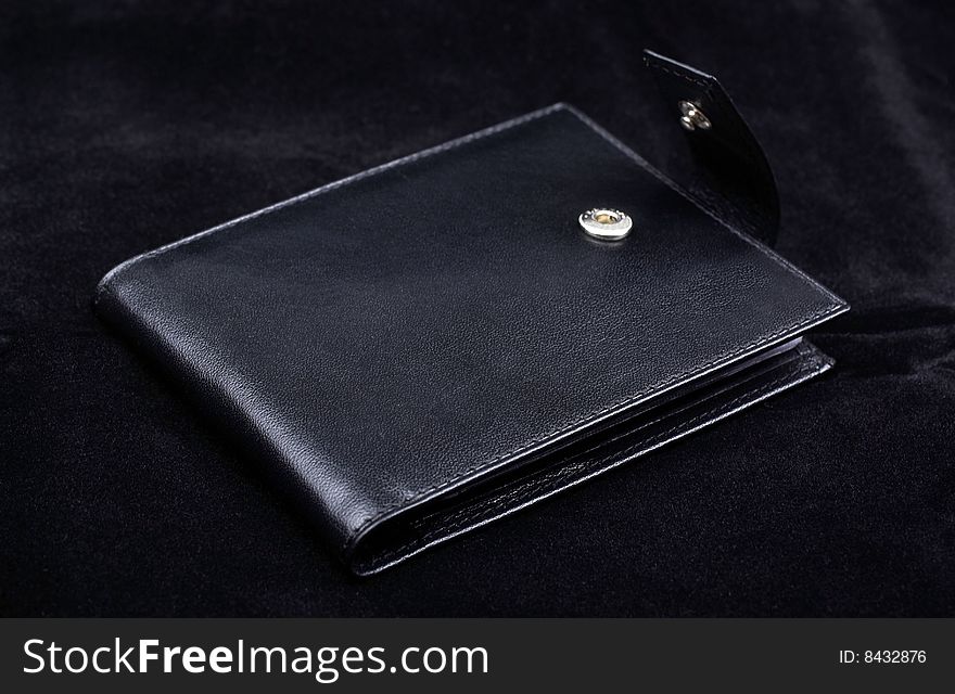 Wallet On Black Velvet.