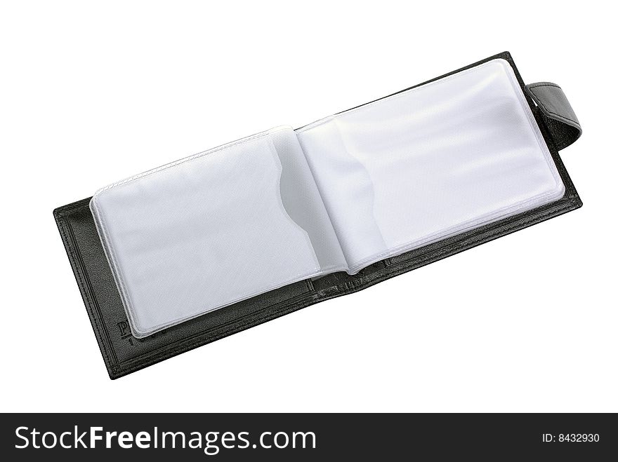 Opened Business Card Holder.