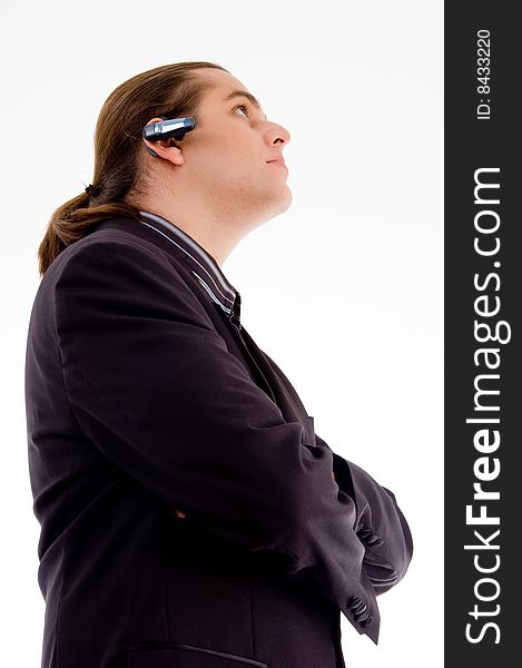 Businessman Wearing Headset