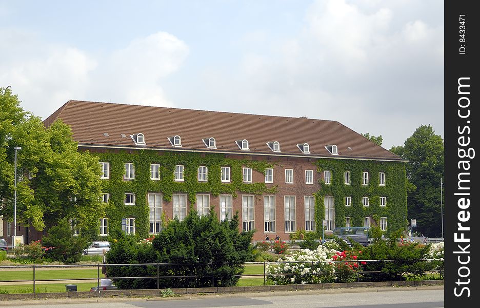 A Building with Moss