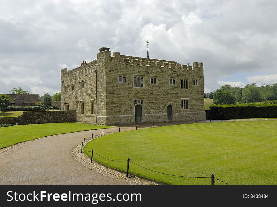 Building on the grounds of Leeds Castle in Kent, England. Building on the grounds of Leeds Castle in Kent, England