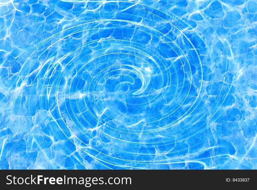 Abstract background of blue water