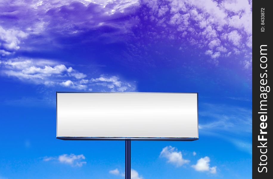 Blank billboard, advertisement banner background