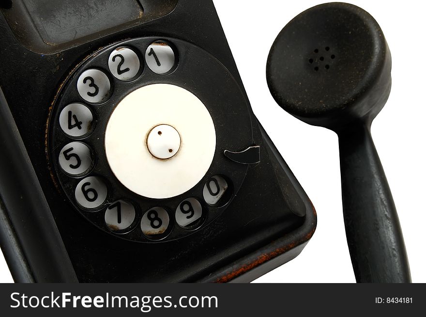 Image of old telephone close-up