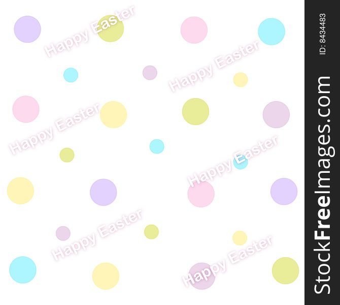 Happy easter letters on colorful polka dots background. easter seamless pattern. Happy easter letters on colorful polka dots background. easter seamless pattern