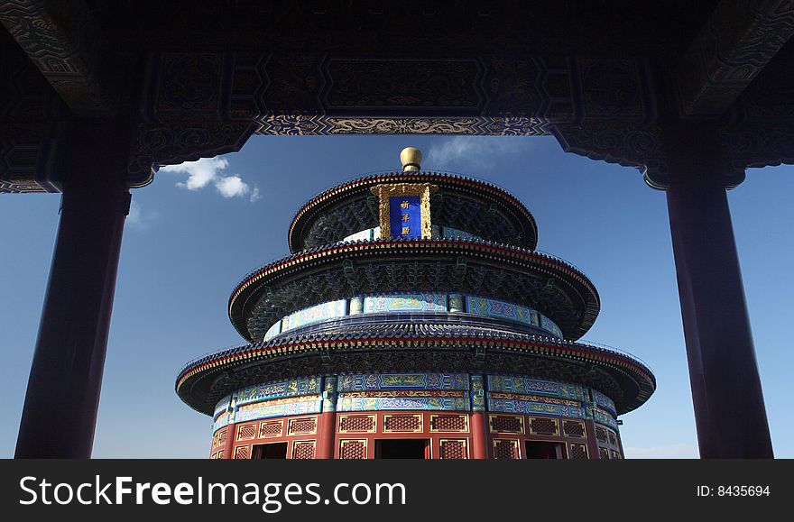 Temple of Heaven at Beijing city, China.