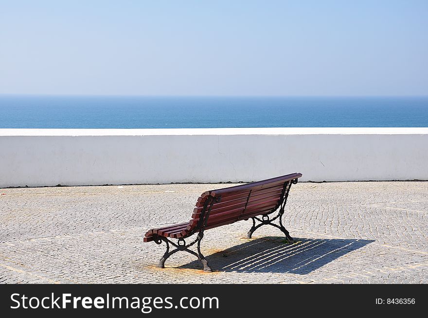 Available bench with beautifull view to the atlantic sea. Available bench with beautifull view to the atlantic sea.
