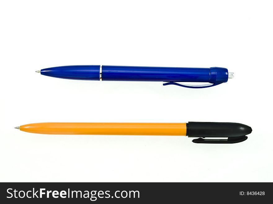 Pens
isolated on white background