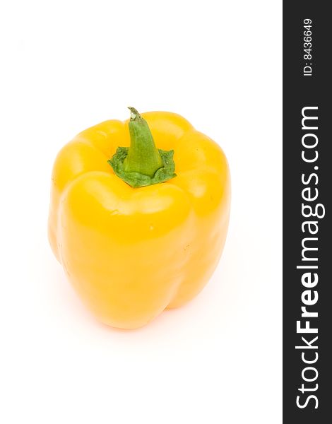 Yellow pepper isolated on white