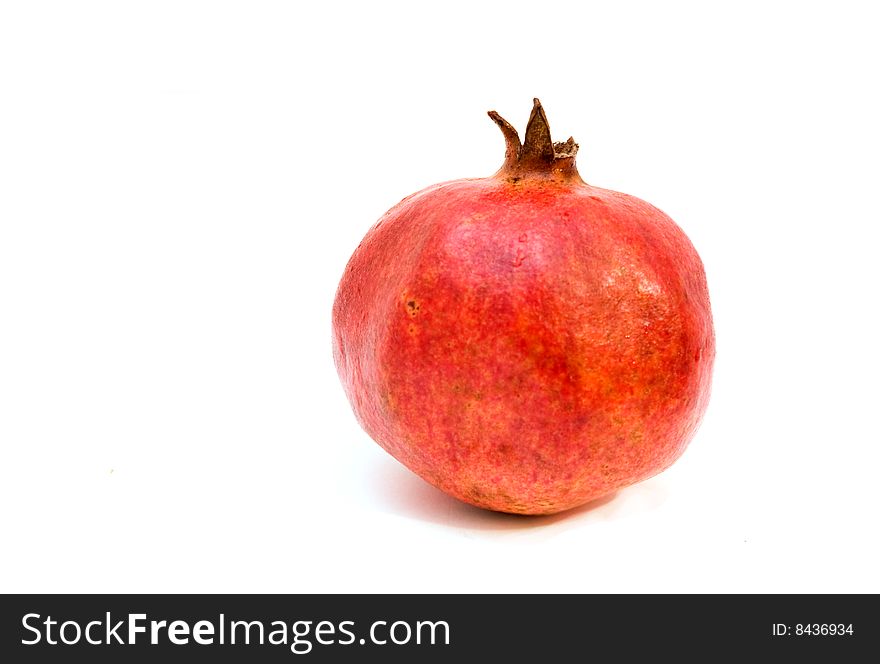 Red fresh fruit isolated on white