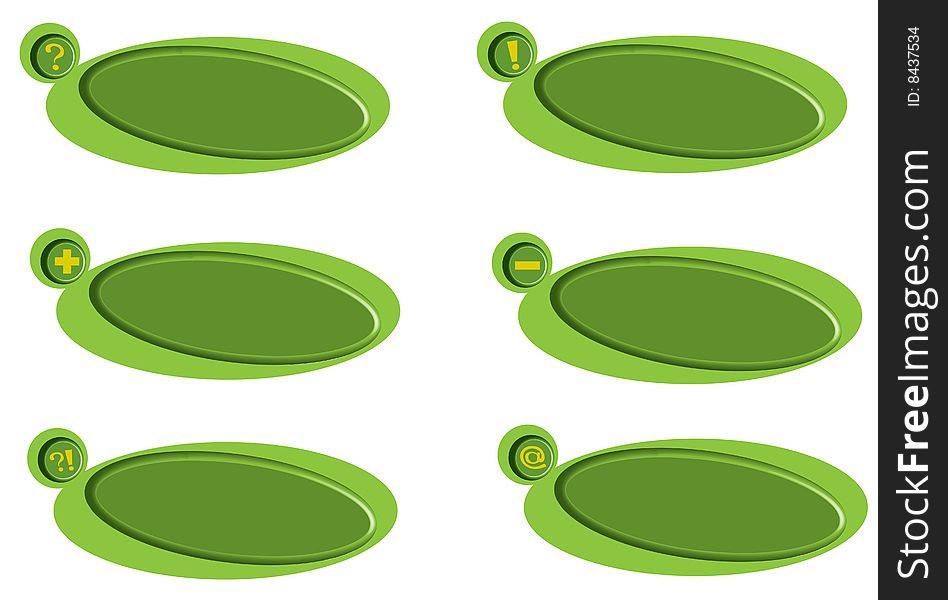 Illustration of abstract green buttons