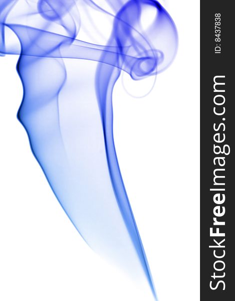 Abstract blue smoke background isolated