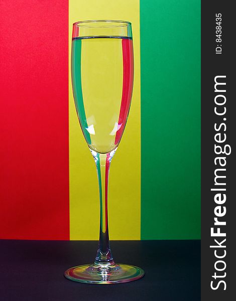 Wineglass In Color Background