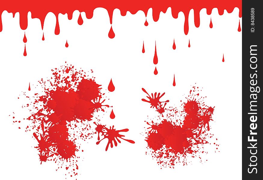 Blood splatter in white background