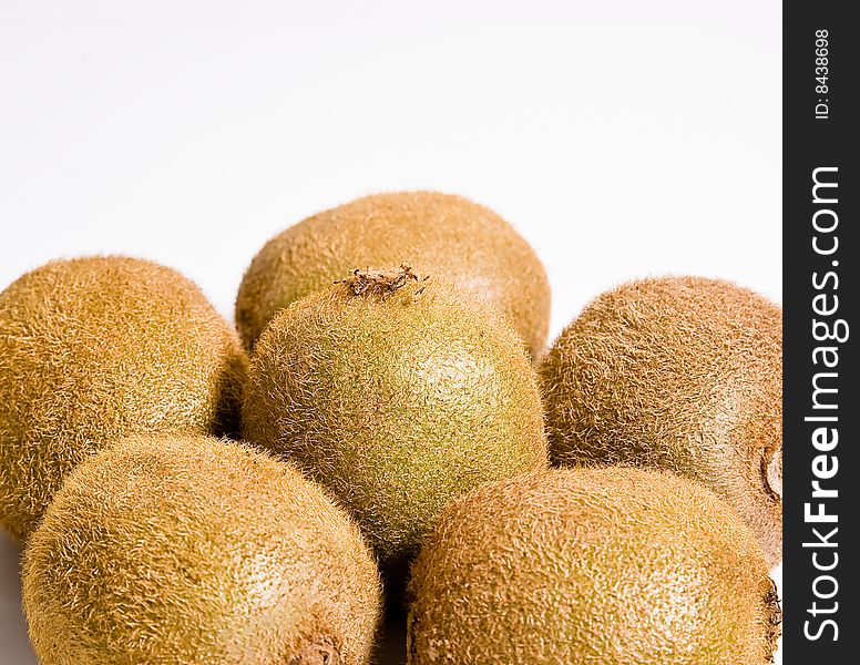 Six kiwi fruit in a bunch