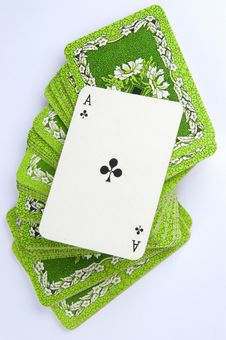 Ace On Deck Of Cards Royalty Free Stock Photo